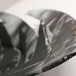 Unikt skulpturelt glaskunst: Vækst (detalje)